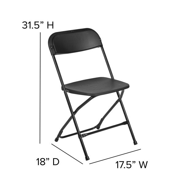 Black Stackable Folding Chair